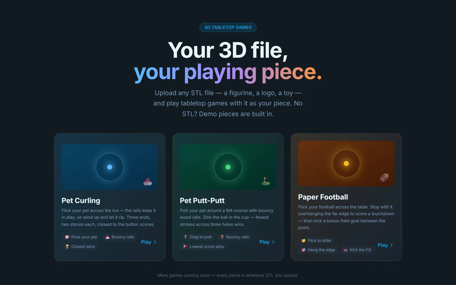 The 3D Pet Animator home page as it renders today.