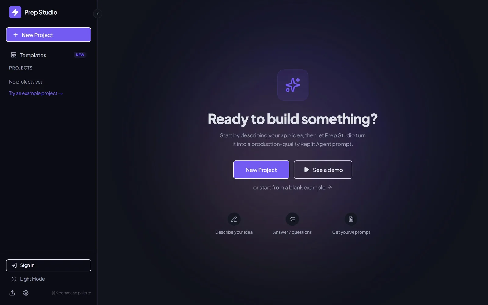 The Agent Forge home page as it renders today.