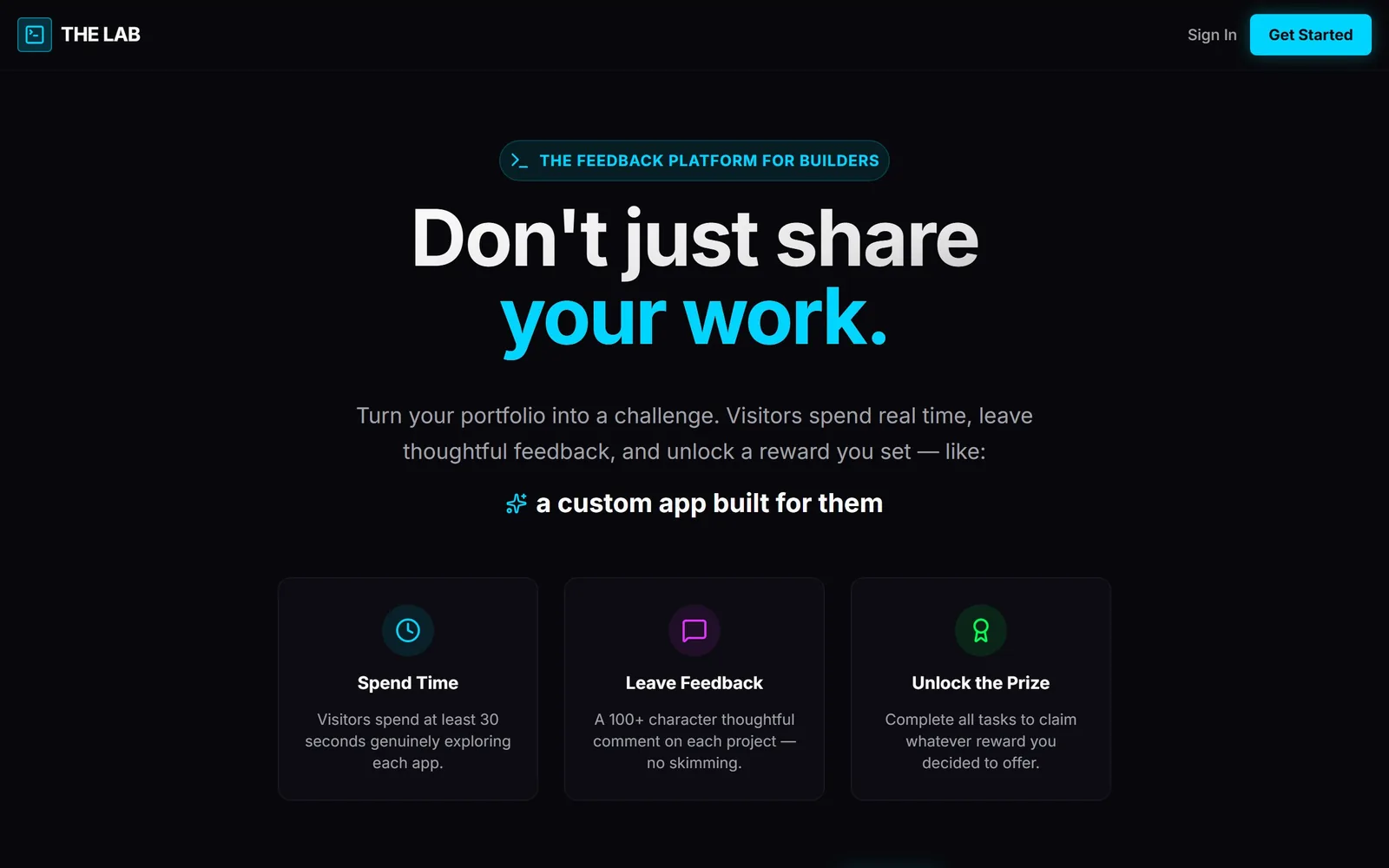 The App Showcase home page as it renders today.