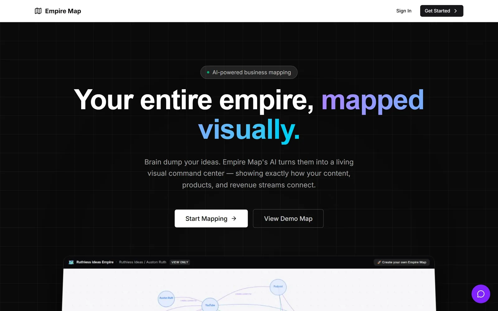 The Empire Map home page as it renders today.