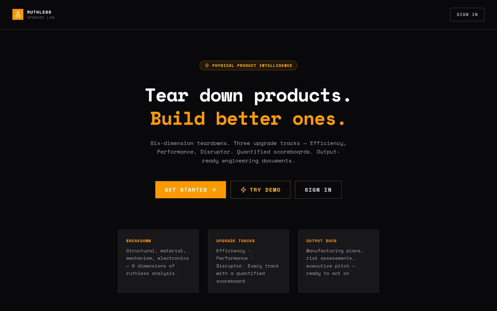 The Gadget Evolver home page as it renders today.
