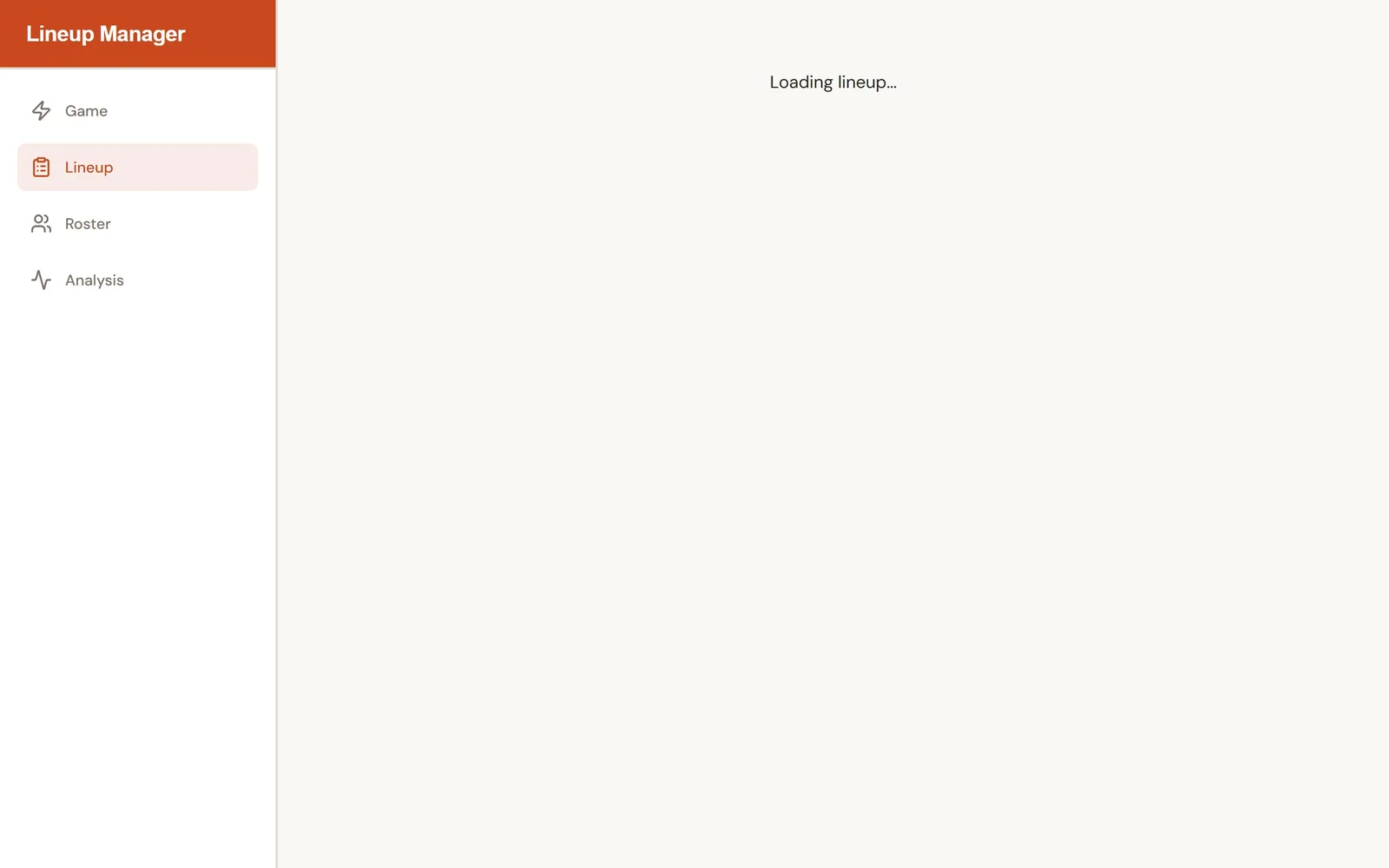 The Roster Tracker (Slow Pitch Lineup Manager) home page as it renders today.