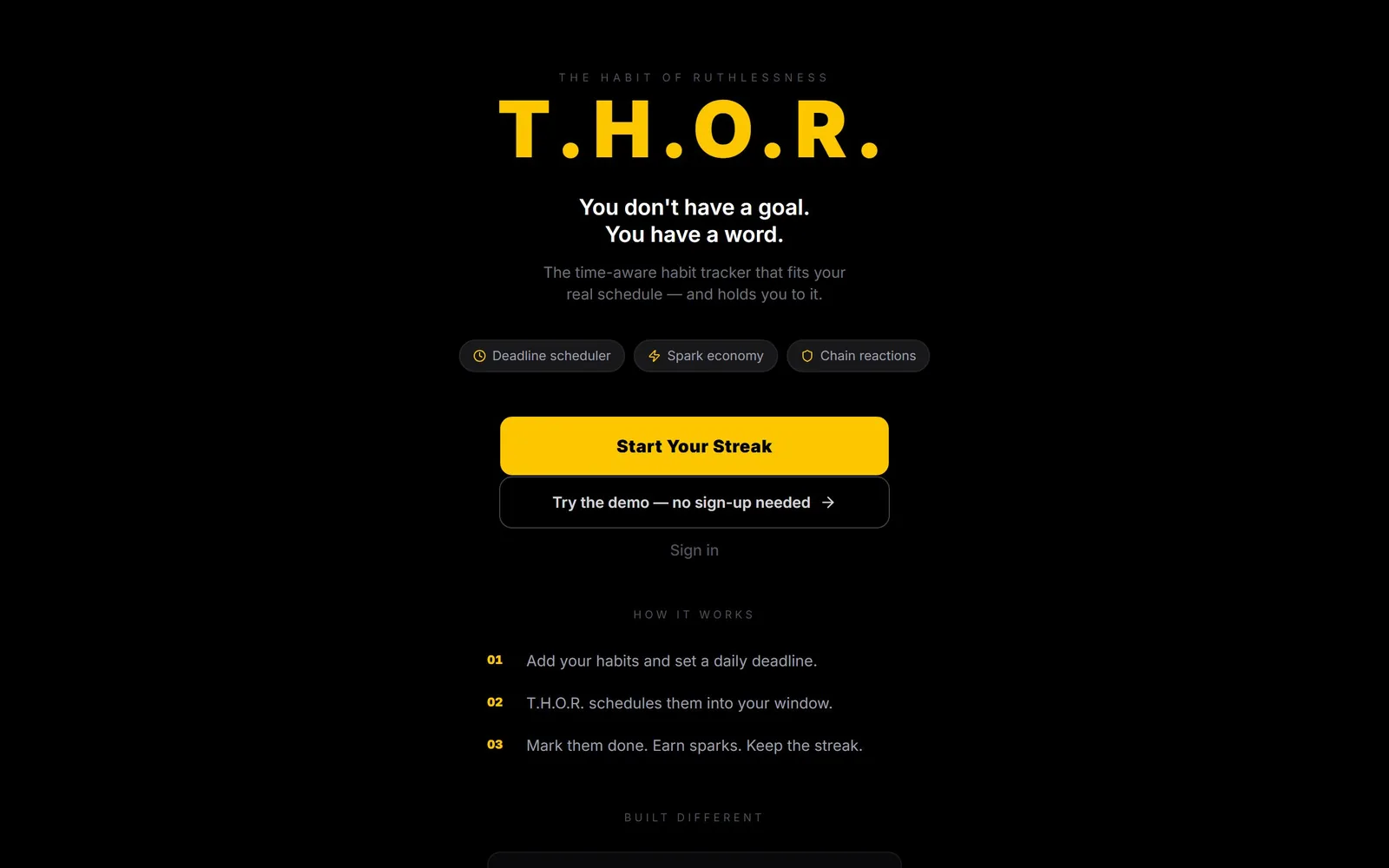 The Time Aware Habits (Wired) home page as it renders today.