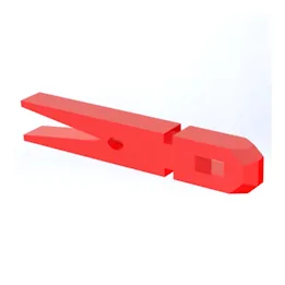 A red clothespin rendered on white, modelled as a single part.
